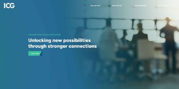Intersections Consulting Group professional consulting website designed by Halstead Design